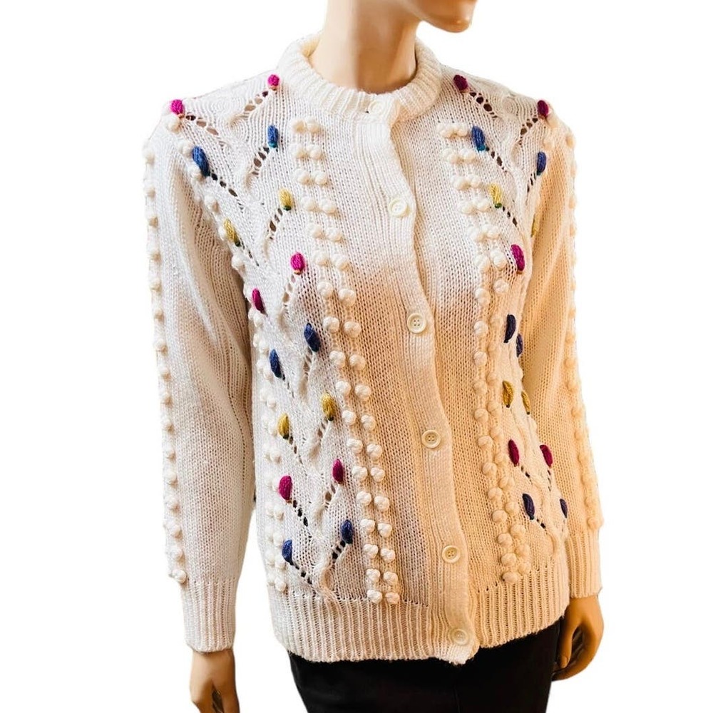 Vintage Cardigan Size Large Ades of California Design by Marion 100% Acrylic